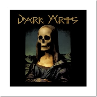 Dark Arts Mona Lisa Skeleton Artwork - Mysterious Renaissance Fusion Posters and Art
